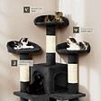 TECTAKE - Arbre à chat MOGLI 170 cm noir - vignette