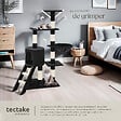 TECTAKE - Arbre à chat DOMINIQUE 142 cm noir - vignette