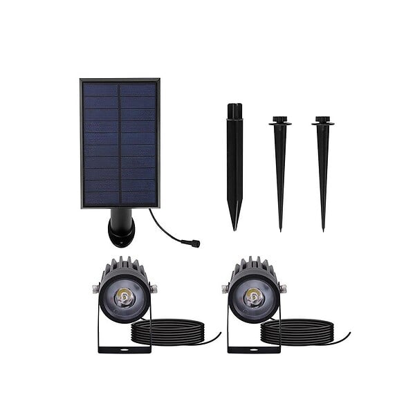 LUMISKY - 2 Spots solaires connectés ROUNDY Blanc froid 200LM - large