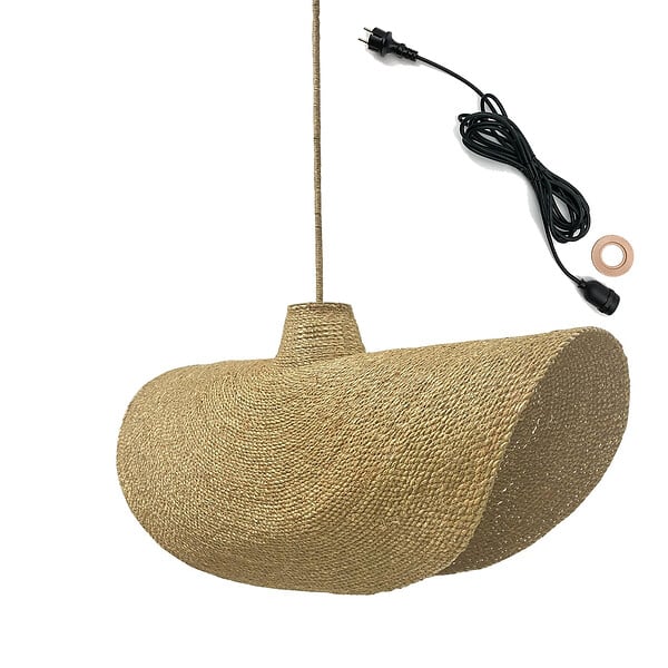 LUMISKY - Suspension KLEIA Extérieure Herbe Marine Beige D93cm - large