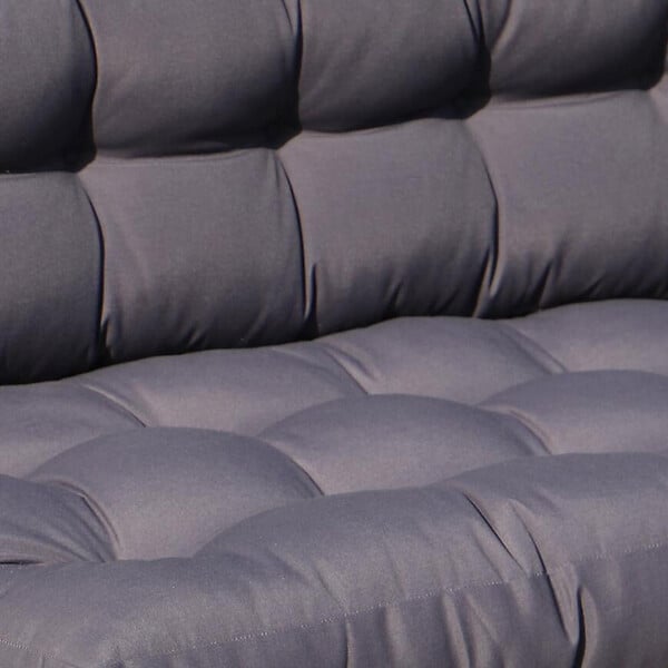 RED DECO - Set 2 coussins palette d'extérieur RIOU Gris Polyester 120 x 80 x 15 cm - large
