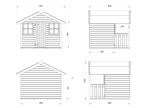 PALMAKO - Cabane de jeux pour enfants Felix en bois - Palmako - 1,9m² - large