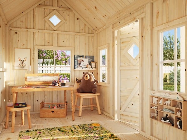 PALMAKO - Cabane de jeux pour enfants Jennie en épicéa naturel - Palmako - 3,6m² - large
