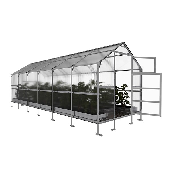 KLASIKA GREENHOUSES - Serre de jardin KLASIKA BERNARD 2,35 x 6 m (14,1 m²), 4 mm avec revêtement en polycarbonate - large