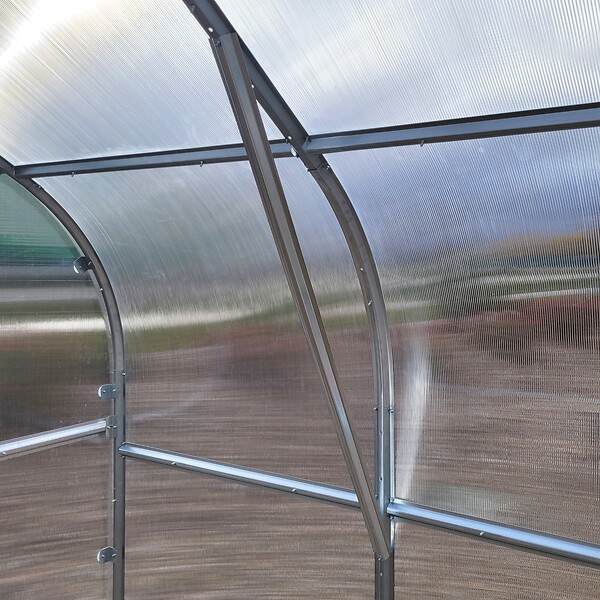 KLASIKA GREENHOUSES - Serre de jardin KLASIKA*DROP 30m2, 2,5m x 12m, 4 mm avec revêtement en polycarbonate - large