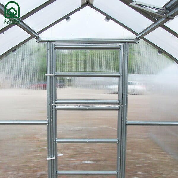 KLASIKA GREENHOUSES - Serre de jardin KLASIKA Standard 10m2, 2,5m x 4m, 4 mm avec revêtement en polycarbonate (Avec 2 toits ouvrants automatiques) - large