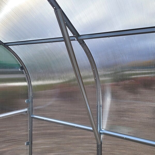 KLASIKA GREENHOUSES - Serre de jardin KLASIKA*DROP 25m2, 2,5m x 10m, 4 mm avec revêtement en polycarbonate - large