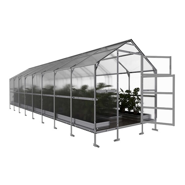 KLASIKA GREENHOUSES - Serre de jardin KLASIKA BERNARD 2,35 x 8 m (18,8 m²), 4 mm avec revêtement en polycarbonate - large