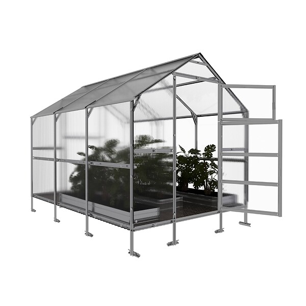 KLASIKA GREENHOUSES - Serre de jardin KLASIKA BERNARD 2,35 x 3 m (7,05 m²), 6 mm avec revêtement en polycarbonate - large