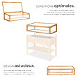 TECTAKE - Serre Châssis de Jardin pour Carré Potager 115 x 53 x 34 cm marron - vignette