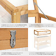 TECTAKE - Serre Châssis de Jardin pour Carré Potager 115 x 53 x 34 cm marron - vignette