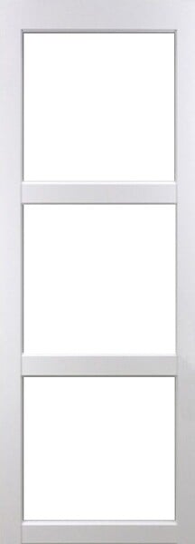 GD MENUISERIES - Porte Coulissante Kenya Blanc Vitrage transparent H204 x L83 cm, Galandage - large