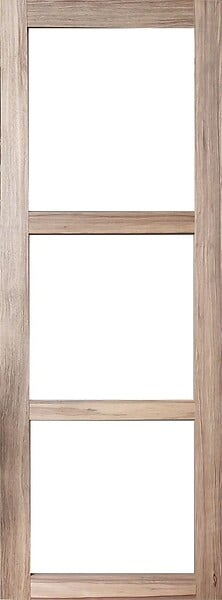 GD MENUISERIES - Porte Coulissante bois Frake Vitrage transparent H204 x L73 cm, Galandage - large