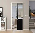GD MENUISERIES - Porte Coulissante Atelier Noir H204 x L73 cm sans meneau, Galandage - vignette