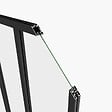 AICA SANITAIRE - AICA Verrière Atelier en aluminium noir mat L.123xH.108cm 4 verres transparents inclus, Verrière fixe kit de verrière et vitrage - vignette