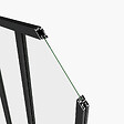 AICA SANITAIRE - AICA Verrière Atelier en aluminium noir mat L.93xH.108cm 3 verres transparents inclus, Verrière fixe kit de verrière et vitrage - vignette