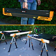 BRICK - Tréteau d atelier métallique pliable et téléscopique - Charge max 590kg - vignette