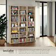 TECTAKE - Étagère bibliothèque Stevie 105,5x19x136,5cm Bois clair, Chêne Sonoma - vignette