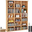 TECTAKE - Étagère bibliothèque Stevie 105,5x19x136,5cm marron hêtre - vignette