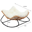 CONCEPT USINE - Fauteuil à bascule en résine tressée coussin beige CANGGU - vignette