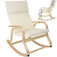 TECTAKE - Fauteuil à bascule Roca beige - vignette
