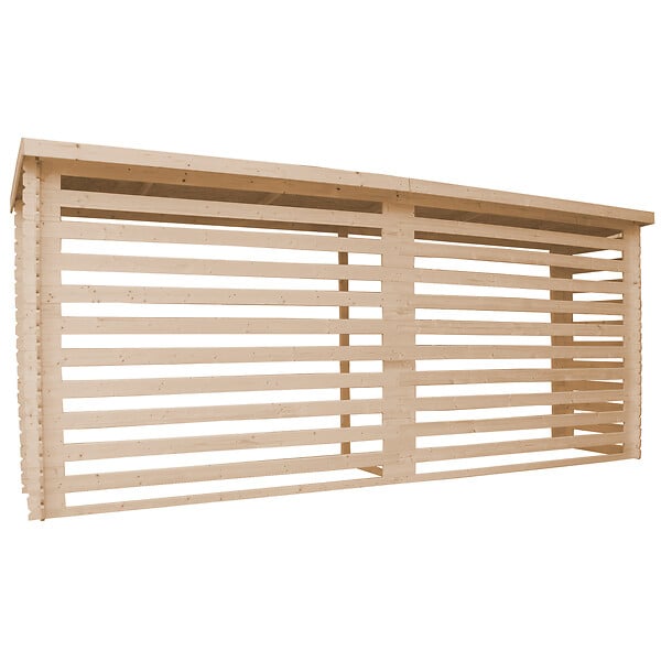 TIMBELA - TIMBELA M203 Abri à bûches - H199 x l112 x L450 cm/ 4m2 - large