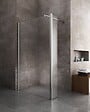 LANERI - Paroi De Douche Walk-in Avec Porte Pivotante Garde-boue H 200 - 120 Walkin X Porte 30 (tot 150,5-152,5) - vignette