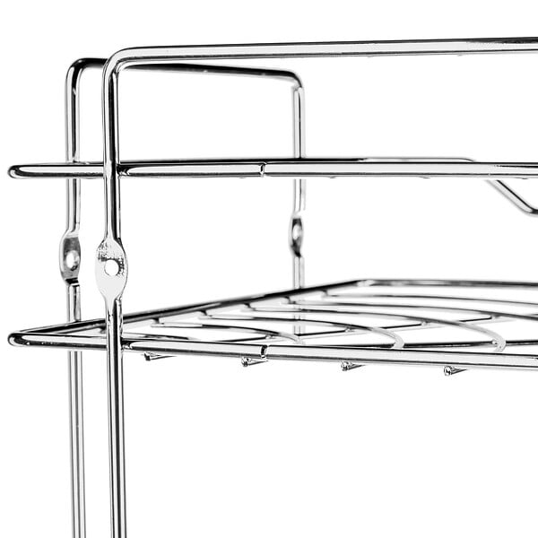5 FIVE SIMPLY SMART - Étagère d'angle 3 niveaux en Acier chromé H 56 cm - large