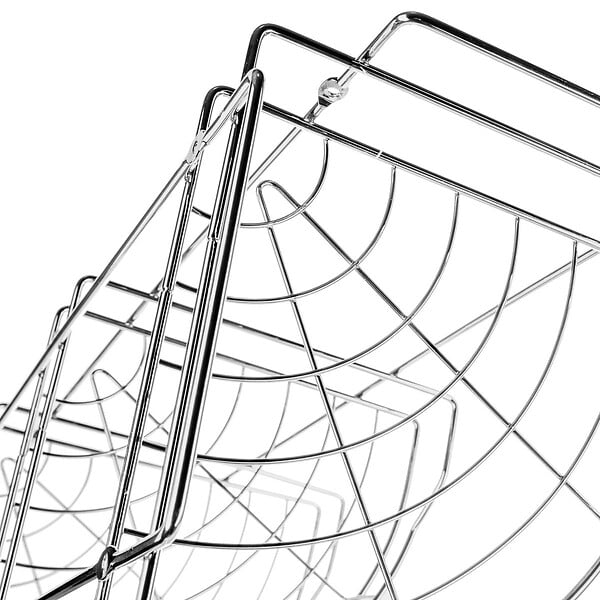5 FIVE SIMPLY SMART - Étagère d'angle 3 niveaux en Acier chromé H 56 cm - large