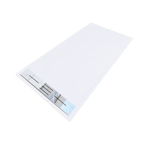STANO - Receveur de douche 90 x 170 cm extra plat blanc LUCIA en SoliCast® surface ardoisée - large