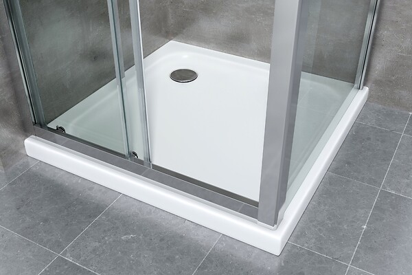 LANERI - Douche De 6 Mm Avec Un Paroi Fixe Laterale Et Une Porte Coulissante (receveur Non Inclu)  – 77,5-80 Fixe X 105-110 Coulissante - large