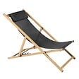 OVIALA - Lot de 2 chiliennes en aluminium inclinable 4 positions noir - Palaos - vignette