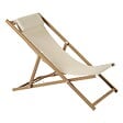 OVIALA - Lot de 2 chiliennes en aluminium inclinable 4 positions écru - Palaos - vignette