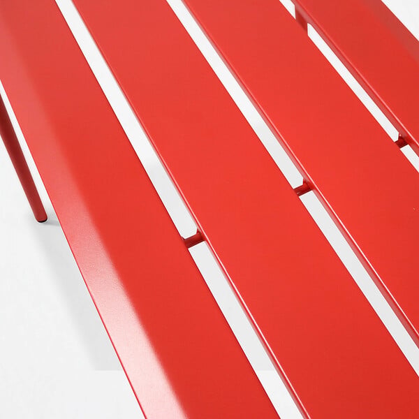 OVIALA - Banc de jardin en acier rouge - Palavas - large