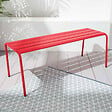 OVIALA - Banc de jardin en acier rouge - Palavas - vignette