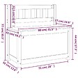 VIDAXL - vidaXL Banc 80x41x77 cm Bois de pin massif - vignette