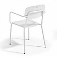 OVIALA - Fauteuil de jardin en aluminium blanc - Liverpool - vignette