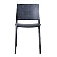 OVIALA - Chaise de terrasse ajourée en plastique noire - Riga - vignette