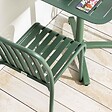 OVIALA - Chaise design de terrasse en aluminium vert foncé - Faro - vignette
