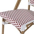 OVIALA - Chaise de terrasse bistrot parisien en aluminium et rotin rouge - Belleville - vignette