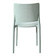 OVIALA - Chaise de terrasse ajourée en plastique vert sauge - Riga - vignette