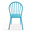 OVIALA - Chaise bistrot de jardin en métal bleu - Honfleur - vignette