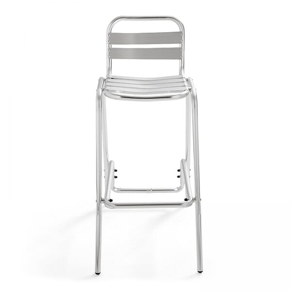 OVIALA - Chaise haute en aluminium gris - Soho - large