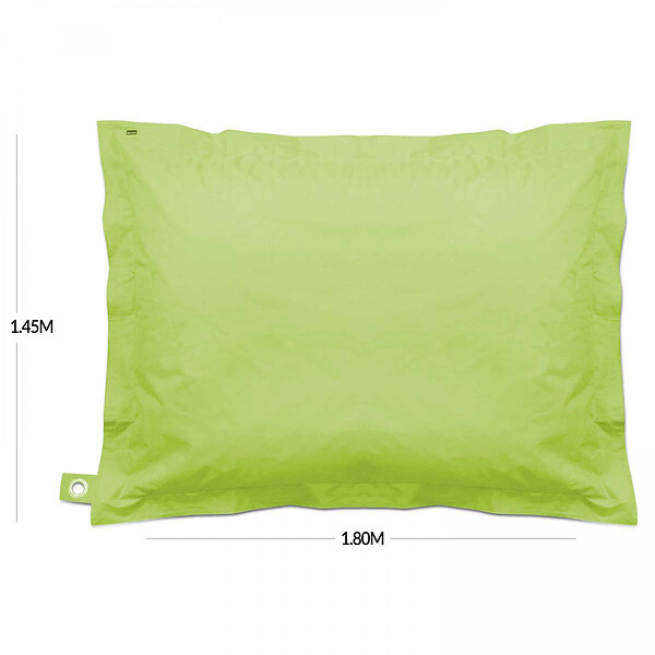 OVIALA - Pouf de jardin en polyester vert 180 x 145 cm - Solys - large