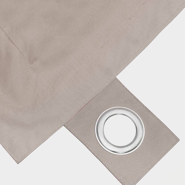 OVIALA - Pouf de jardin en polyester taupe 180x145 cm - Solys - large