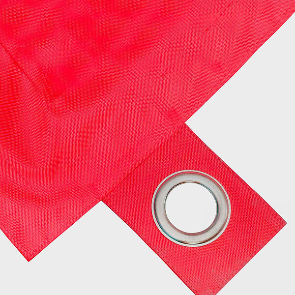 OVIALA - Pouf de jardin en polyester rouge 180 x 145 cm - Oviala - large