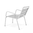 OVIALA - Fauteuil de jardin bas relax acier blanc - Palavas - vignette