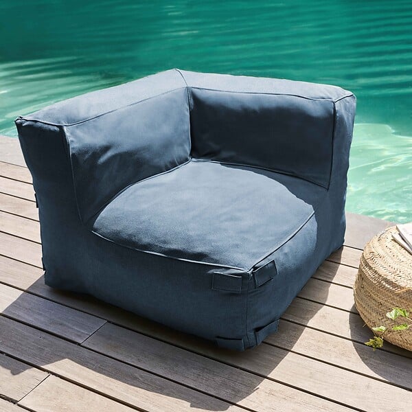 OVIALA - Salon de jardin modulable 4 places bleu pacific - Mixi - large