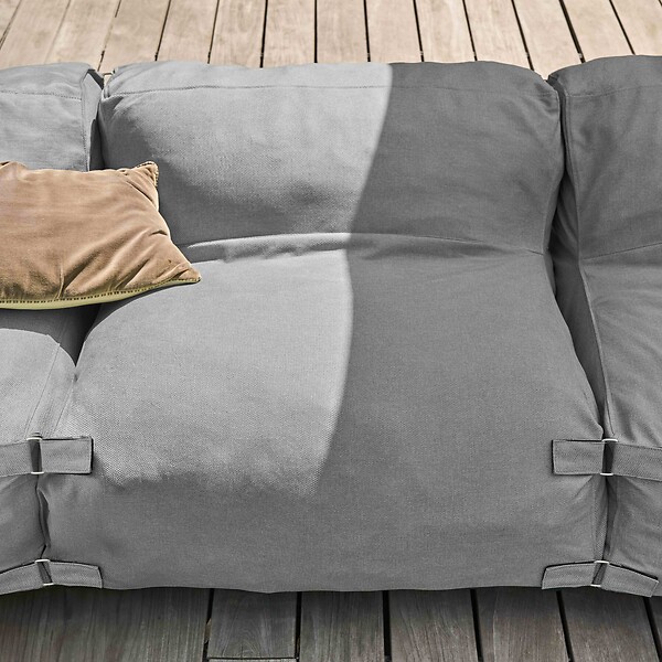 OVIALA - Salon de jardin modulable 5 places gris - Mixi - large
