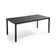 OVIALA - Ensemble table de jardin et 8 chaises avec plateau verre noir - Ajaccio - vignette
